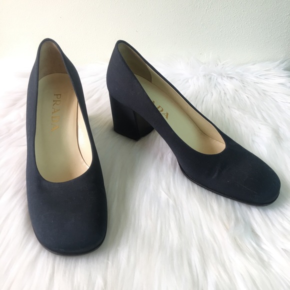 Prada Heels Navy Blue